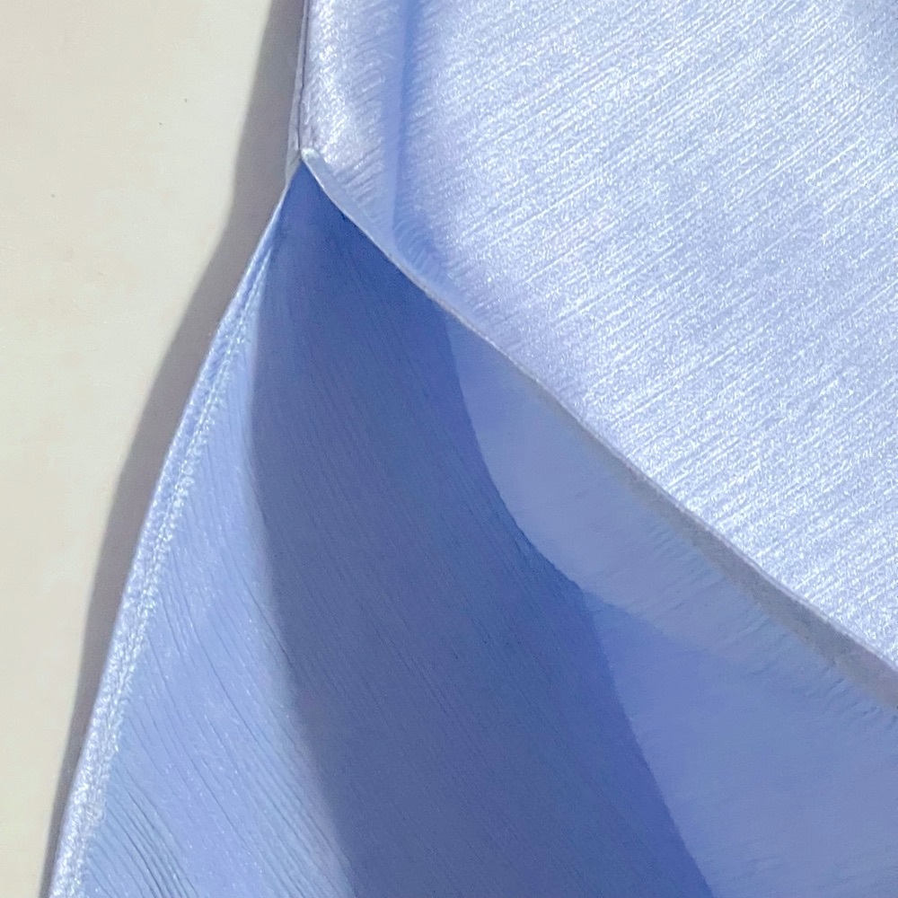 DERMA DEPARTMENT Anya Midi Light Blue Cowl Back Dress - Size 8 - Picture 12 of 14